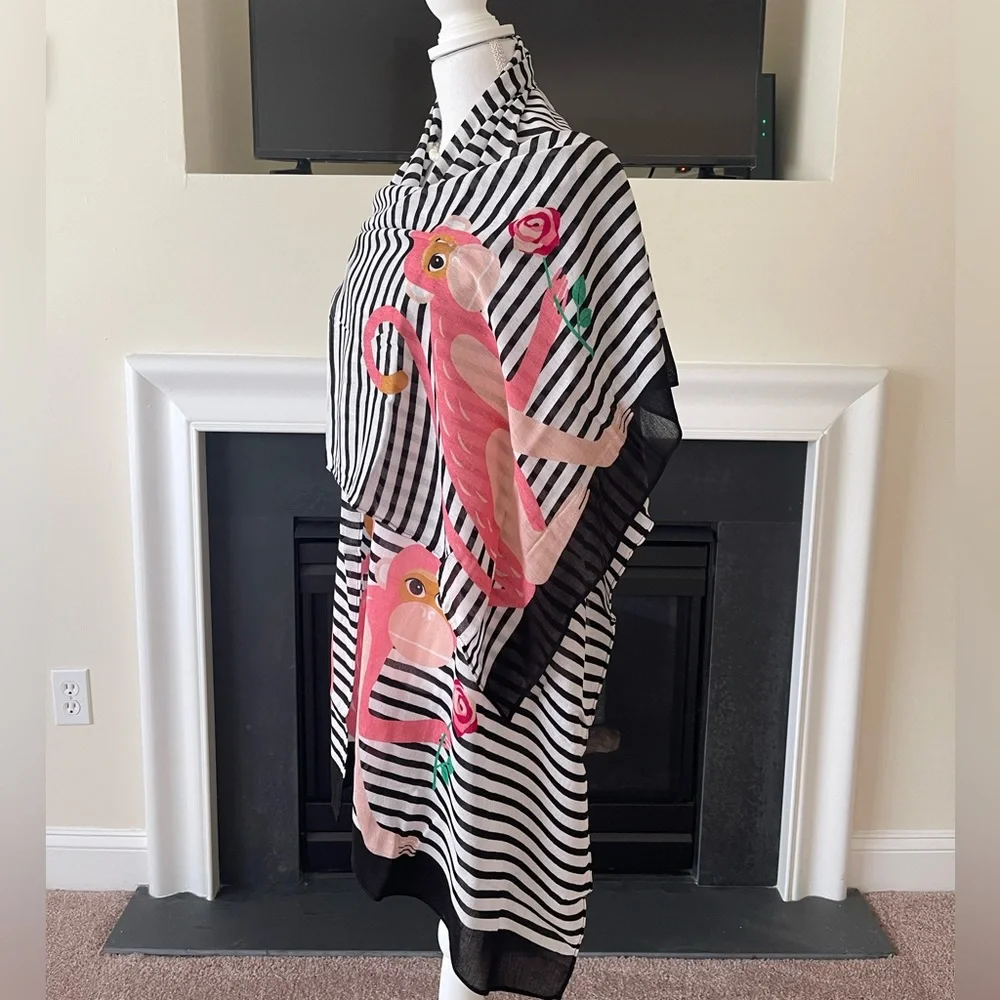 NEW kate spade new york Monkey Rose Wrap Scarf